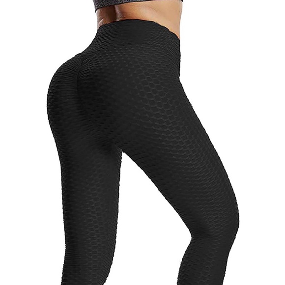 “TikTok” Black Ruched Leggings - Picture 1 of 5